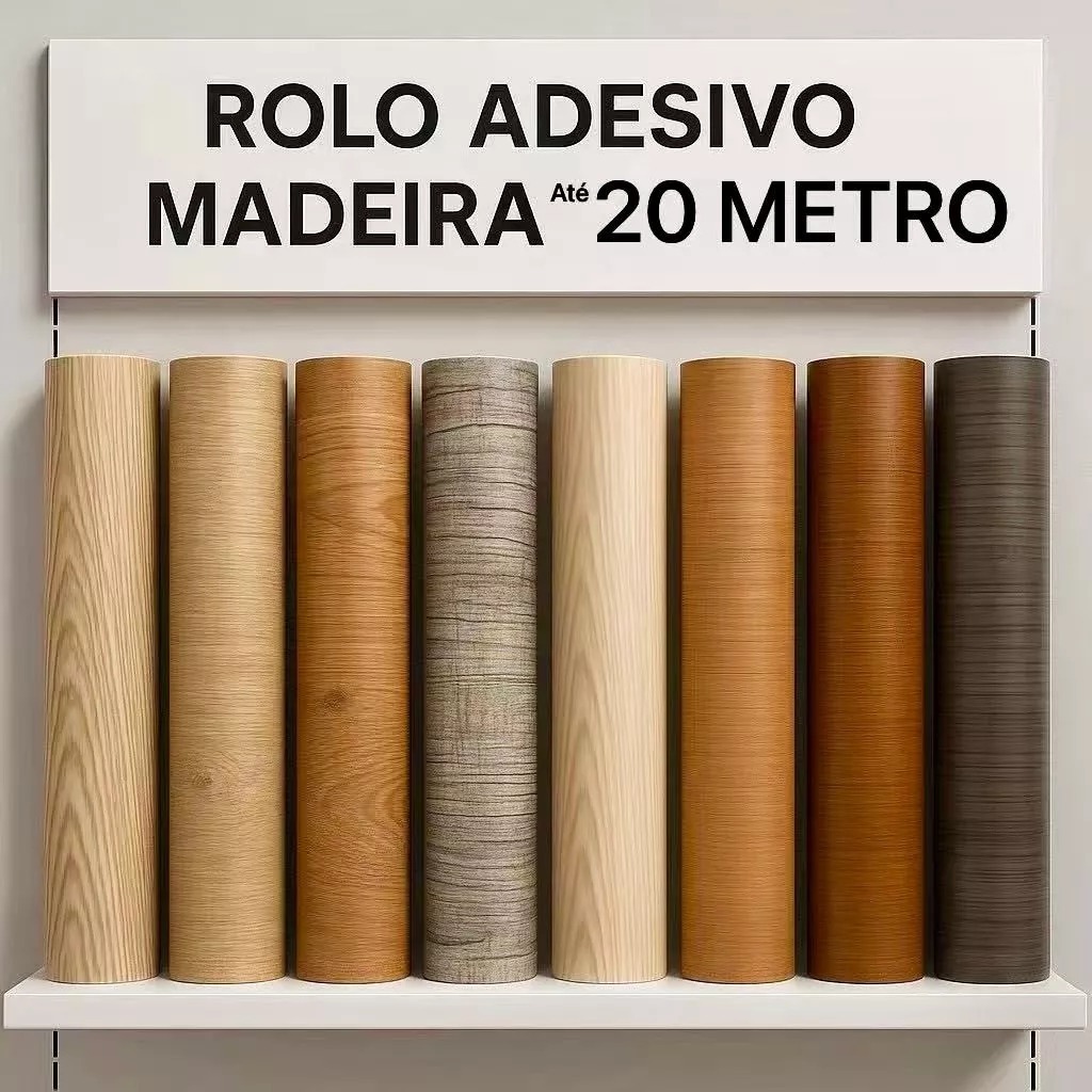 5/10/15/20 Metros Adesivo Papel de Parede Autocolante 5m x 45cm Madeira Mármore Geométrico 2,25m²