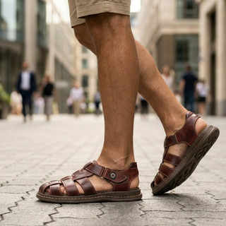 Sandália Masculina Ortopédica Conforto Anti Stress