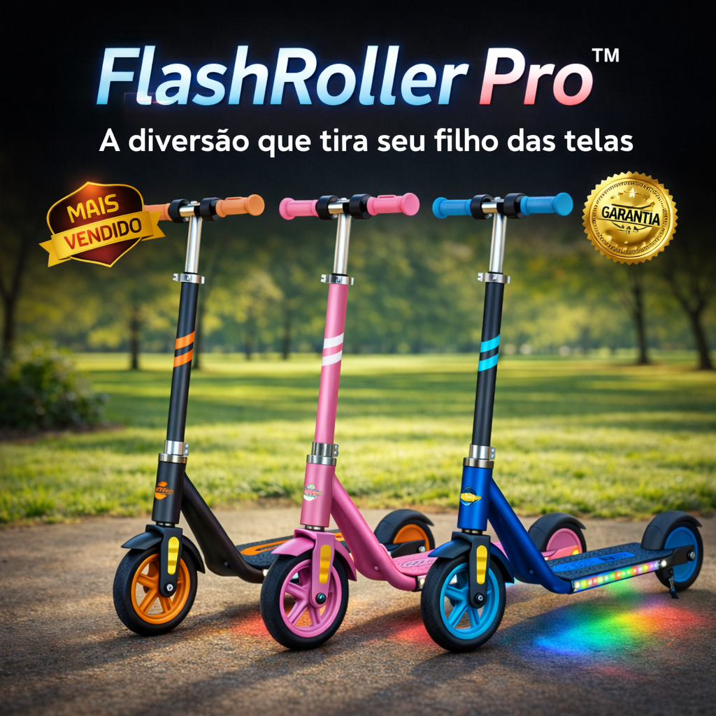 🚀 Patinete Elétrico Scooter Infantil 3+ com LED 150W Dobrável Ajustável Freio Seguro Até 60kg