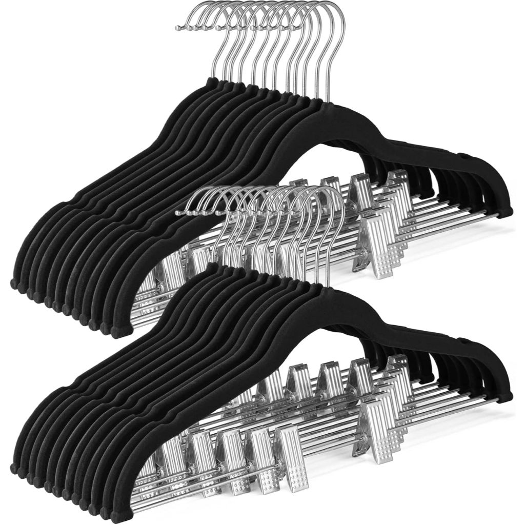 【Cozena】【30】-【50】Kit Cabides Veludo Adulto Com Presilha Slim Resistente Antideslizante