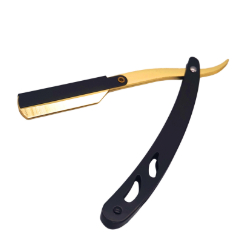 Navalhete Inox Dourado e Preto