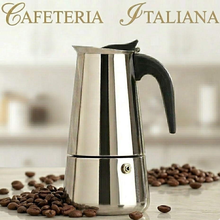 Cafeteira Italiana Inox 9 Xícaras 450ml Profissional Café Expresso Moka Original