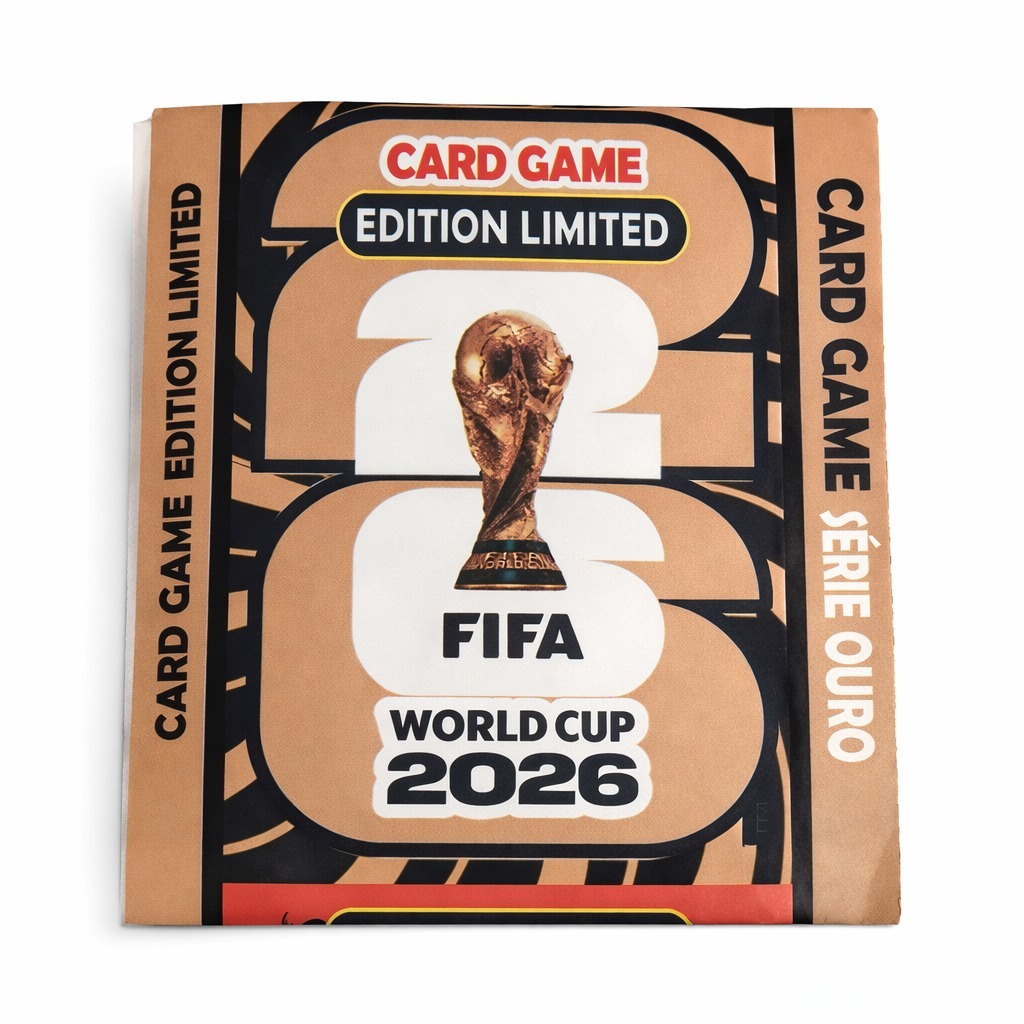 Kit 100 Pacotinhos Super Cards Copa Do Mundo 2026 Edição Limitada Série Ouro