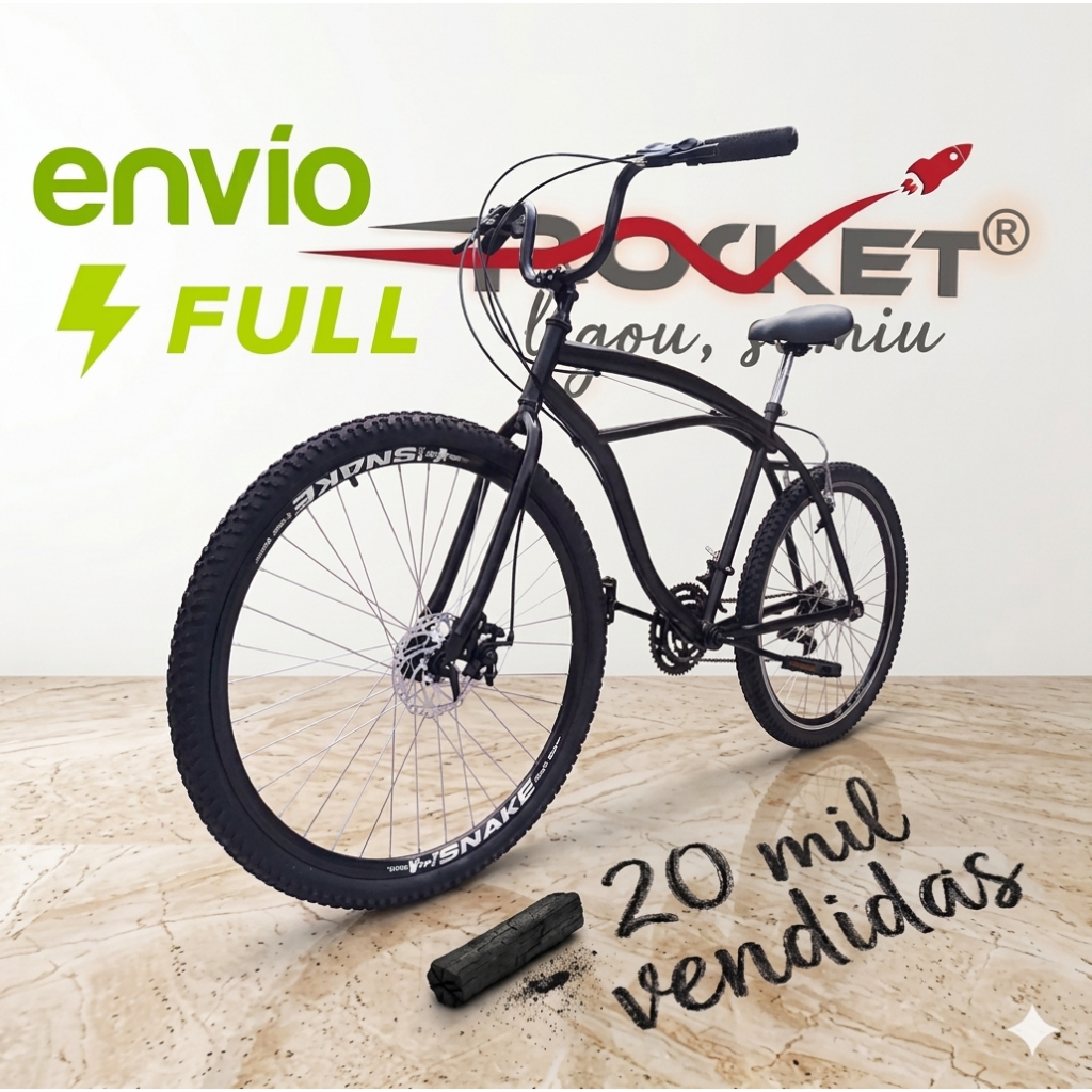 BICICLETA ARO 29 CAIÇARA PRAIANA BEACH 21 MARCHAS FREIO A DISCO
