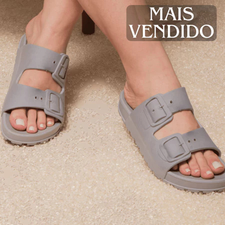 Sandália Papete Feminina Birken Tratorada Conforto Antiderrapante Ajustável Moda Confortável