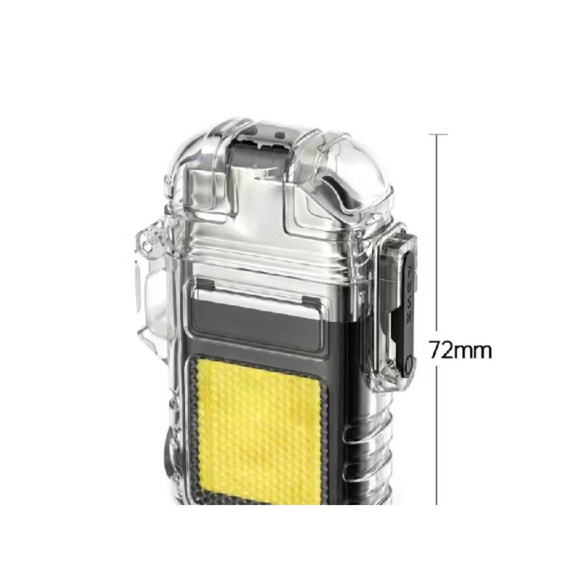 Isqueiro elétrico recarregável com lanterna led em Oferta na Shopee
