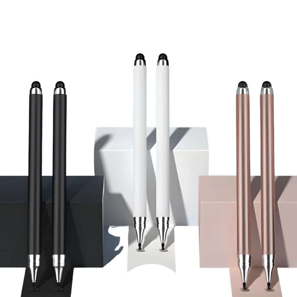 1/2 Canetas Touch Screen Stylus Universal 2 em 1 para Notebook, Tablet, Celular