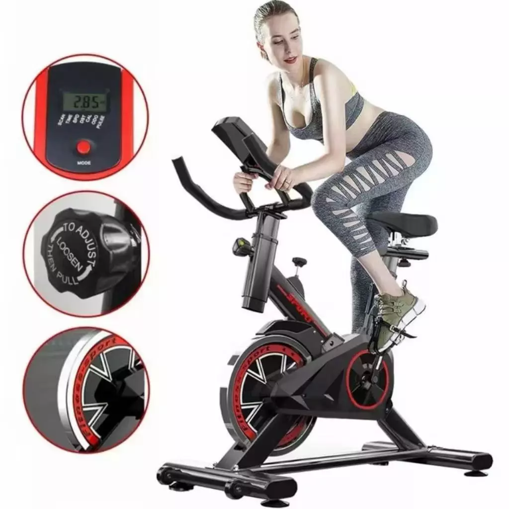 Esta é uma bicicleta ergométrica doméstica silenciosa, equipada com um volante de 15 kg e capacidade de carga de 150 kg. — imagem 1