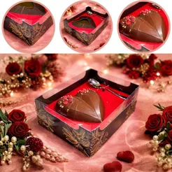 10 CAIXA CORAÇÃO 200/250G DE COLHER RED LOVE 2899 ( DIA DOS NAMORADOS IDEIA 2026 ) OUTLET