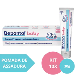 Kit com 10 Cremes Pomada de Assadura 30gr Cada - Bepantol