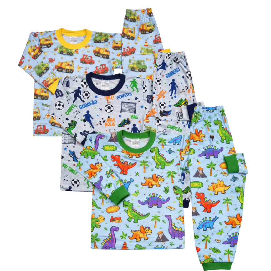 Pijama Infantil Meninos  de 1 a 12 anos