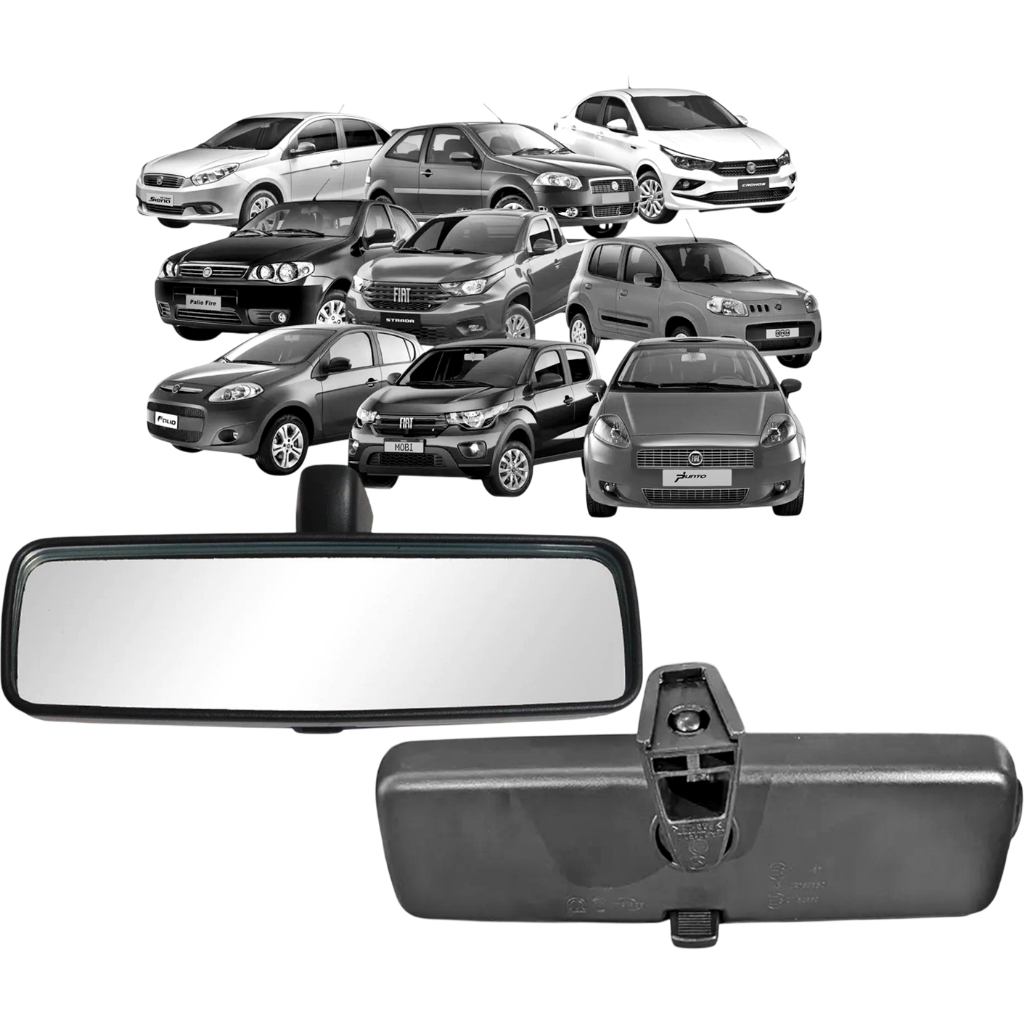 Retrovisor Espelho Interno Palio 2001 Até 2017 Grand Siena 2012 Até 2019 Preto