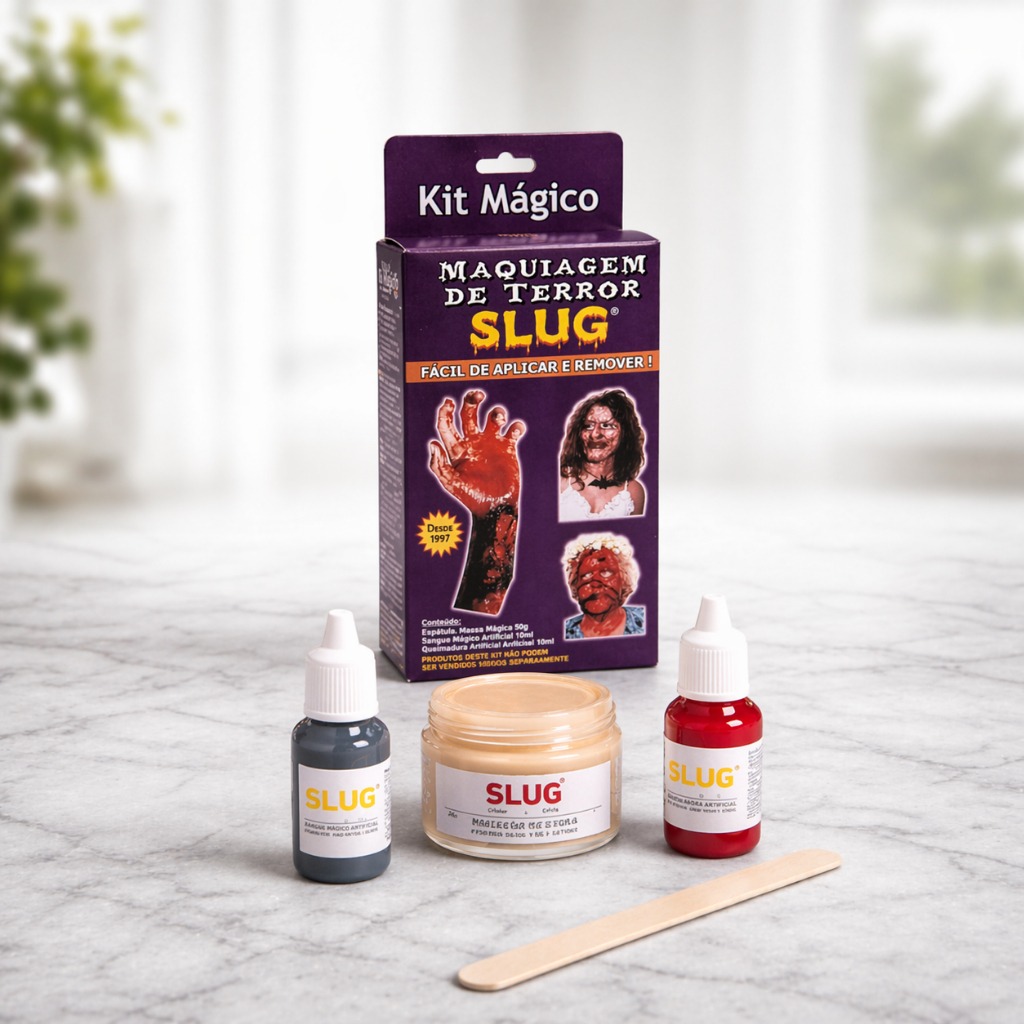Maquiagem Terror Halloween Slug Sangue Falso Efeitos Especiais Kit Realista