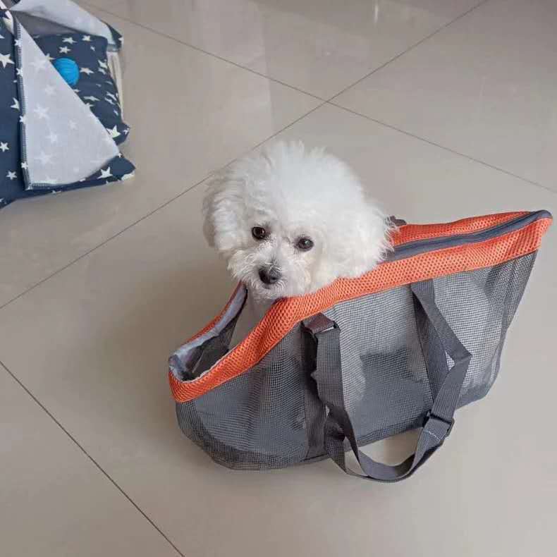 🐾 Bolsa de transporte respirável em malha, ideal para cães e gatos, bolsa de viagem leve.H-17