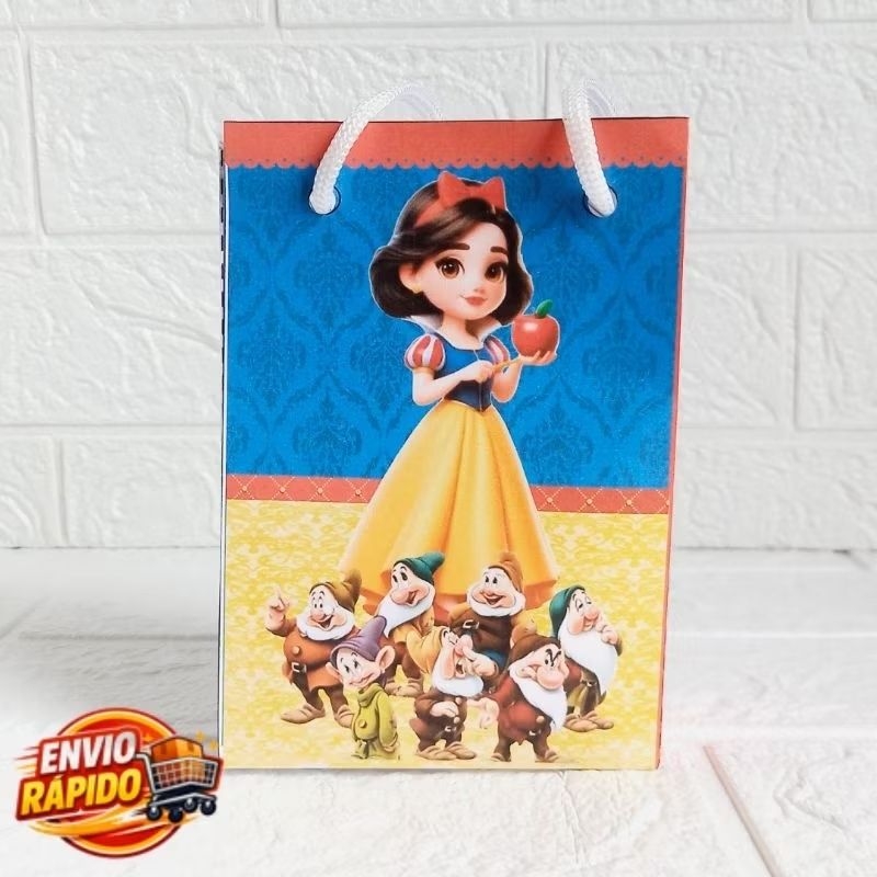 Sacolinha Branca de Neve Personalizada| Festa Infantil|Lembrancinhas|Aniversário|mesversário|supresa