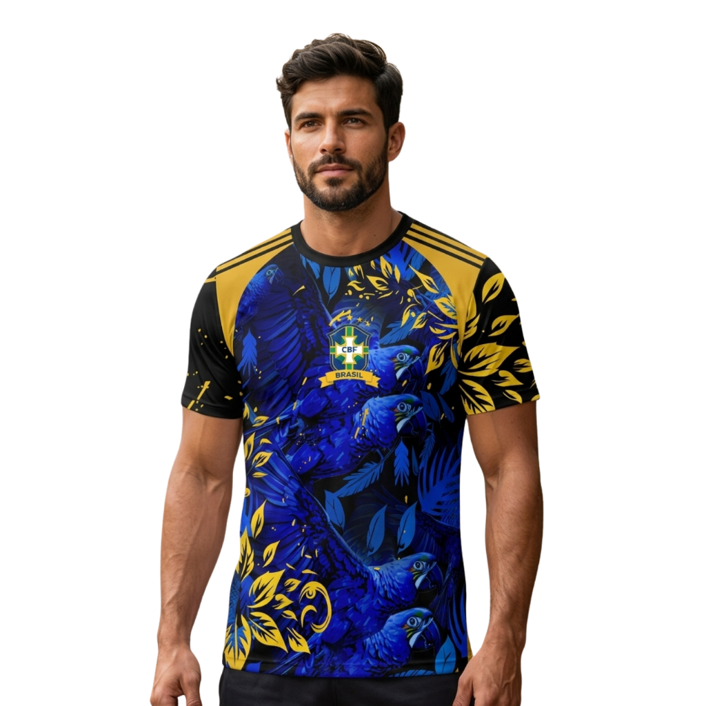 Camiseta Masculina Estampada Estilo Brasileiro Dry Fit Confortável e suave