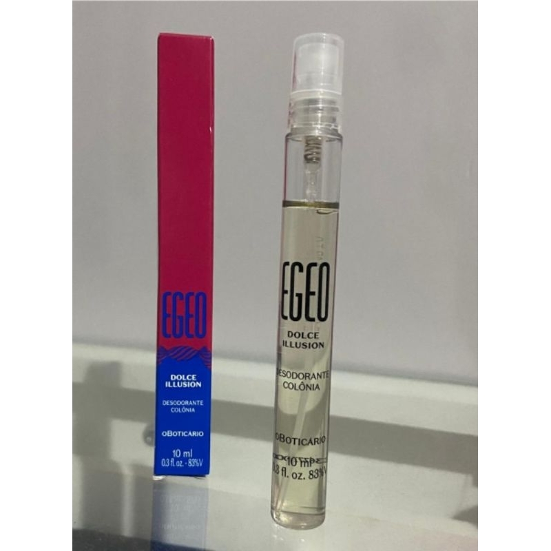 Colonia perfume egeo dolce illusion mais intenso frutado floral doce 10ml ideal para testar ou levar na bolsa