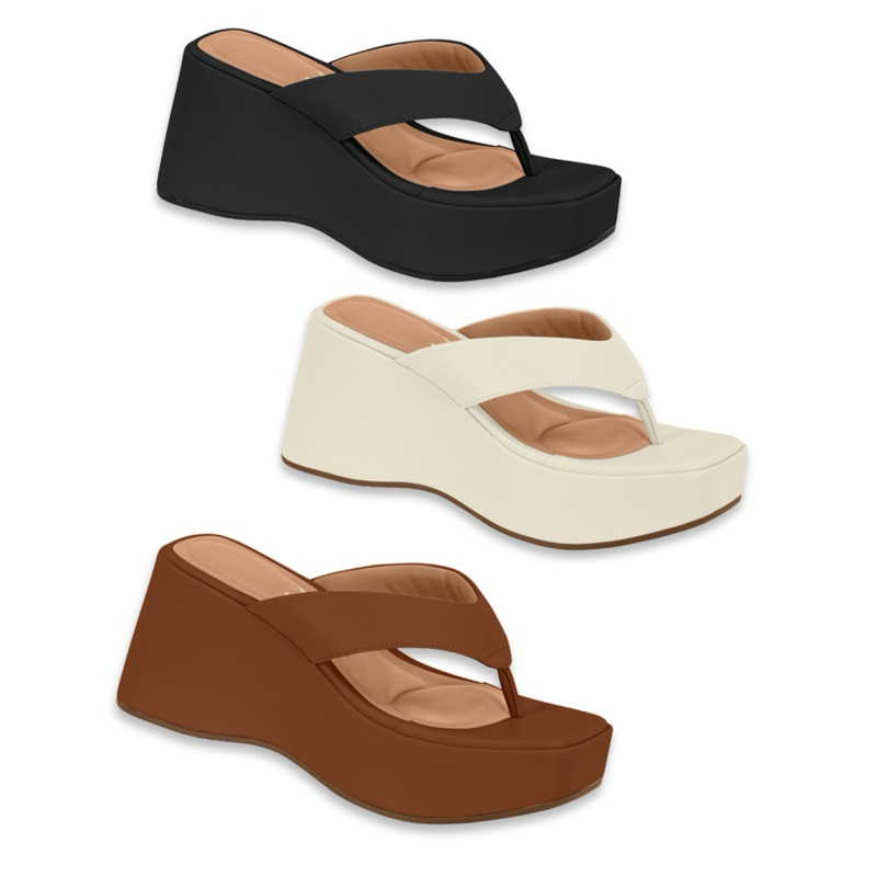 Sandalia Salto Tamanco Feminino Anabela Vizzano Plataforma Elegante Leve Confortável Tendencia em Oferta na Shopee