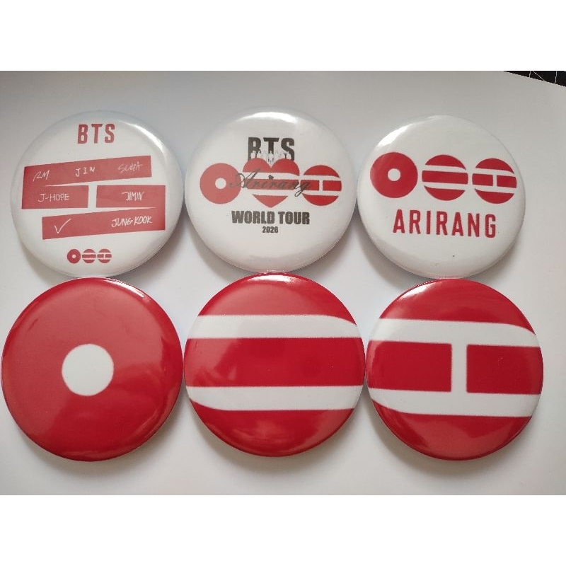 Kit Botton BTS ARIRANG + Brinde |K-pop - Idol - Army |Premium (Broche, Acessórios, Bottons Grandes, Pin)