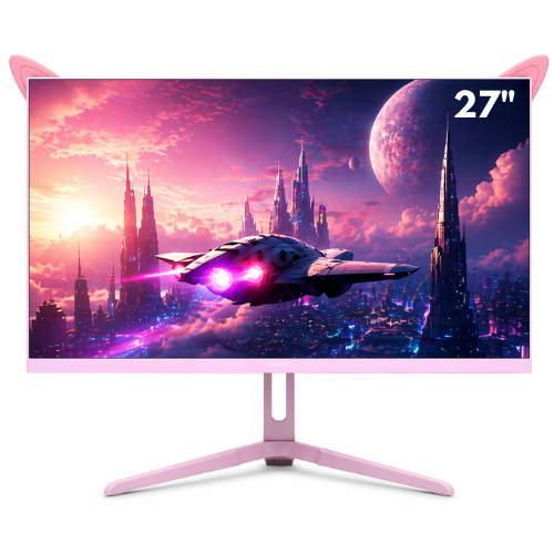 Monitor Gamer Rosa 27" 200Hz 1ms Full HD Painel LED Compatível FreeSync G-Sync HDMI DP