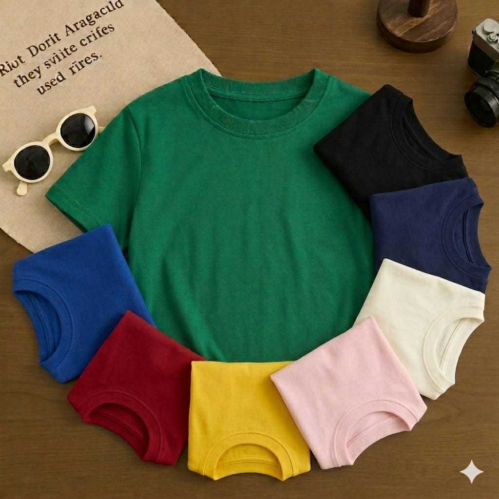 Camisetas Infantil menino e Menina LIsa Algodão Manga Curta Liquidacão