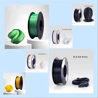 Filamento PLA Silk Premium 1Kg 1,75mm Efeito Aveludado Impressora 3D FDM Rise 3D