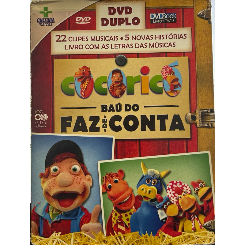 DVD Duplo Cocoricó Baú Faz de Conta