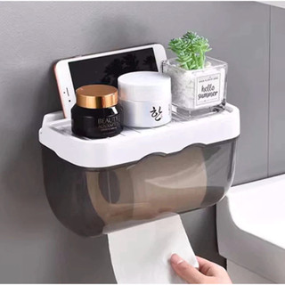 Suporte De Parede Banheiro/Caixa Organizadora Com Papel Higiênico/Sem Furar pronta
