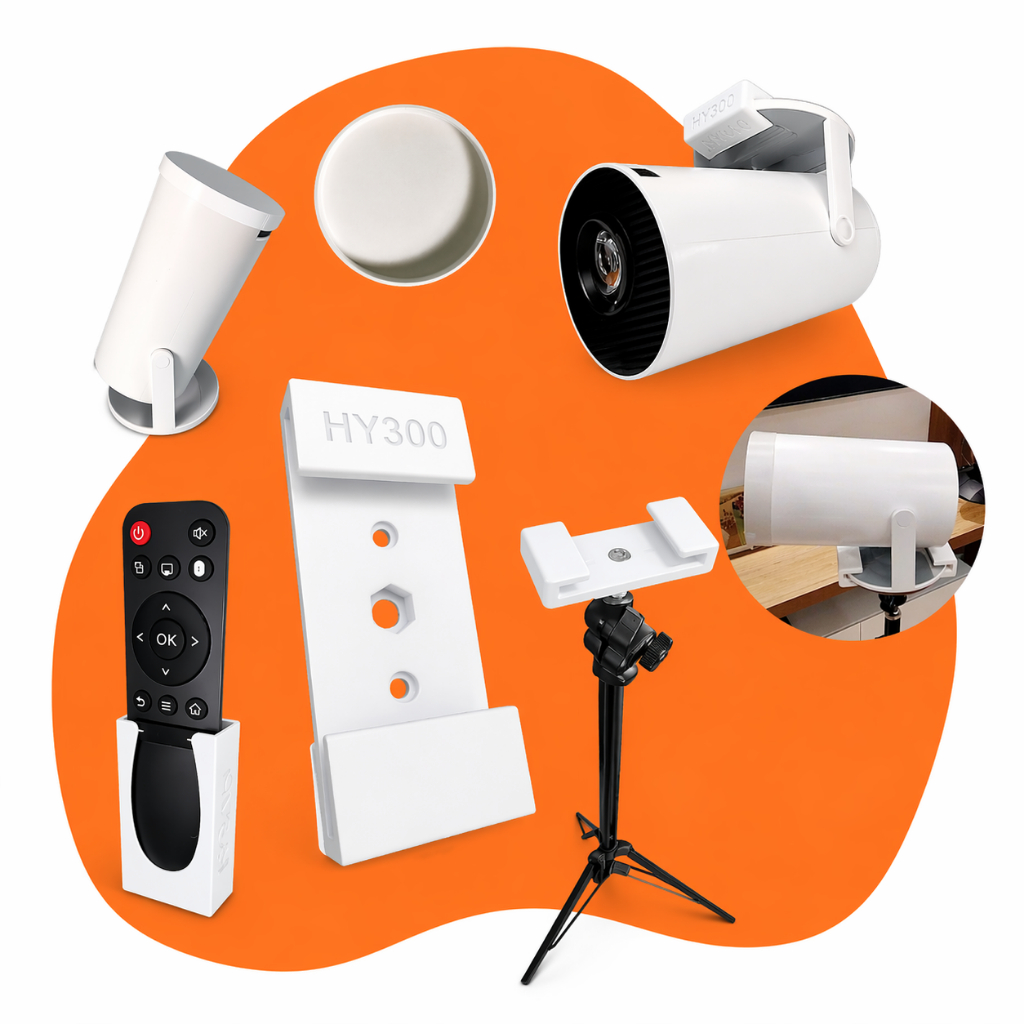 Kit Suporte Projetor HY300 Magcubic + Controle + Tampa de Lente