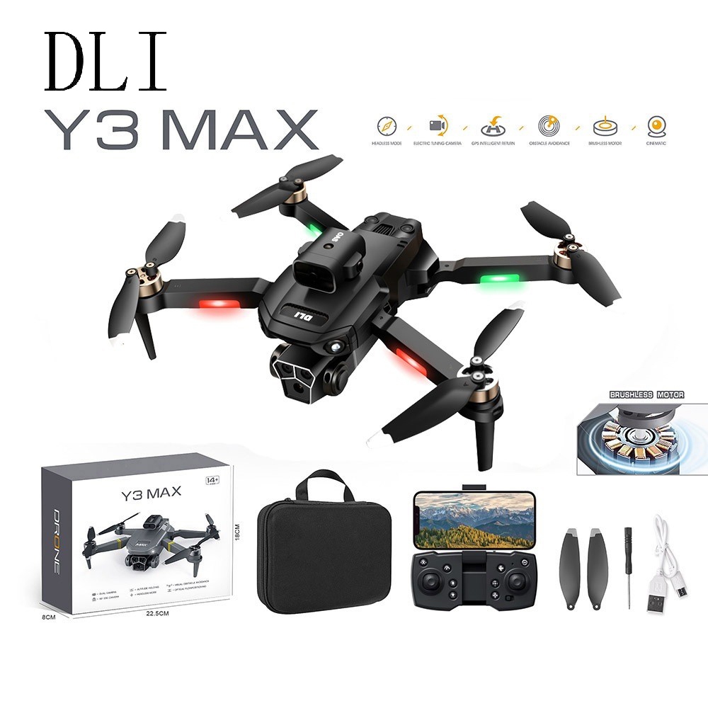 DLI 2026 Novo Drone E Anatel Y3MAX Dual Camera Profissional Fotografia Aérea Altura Quadricóptero