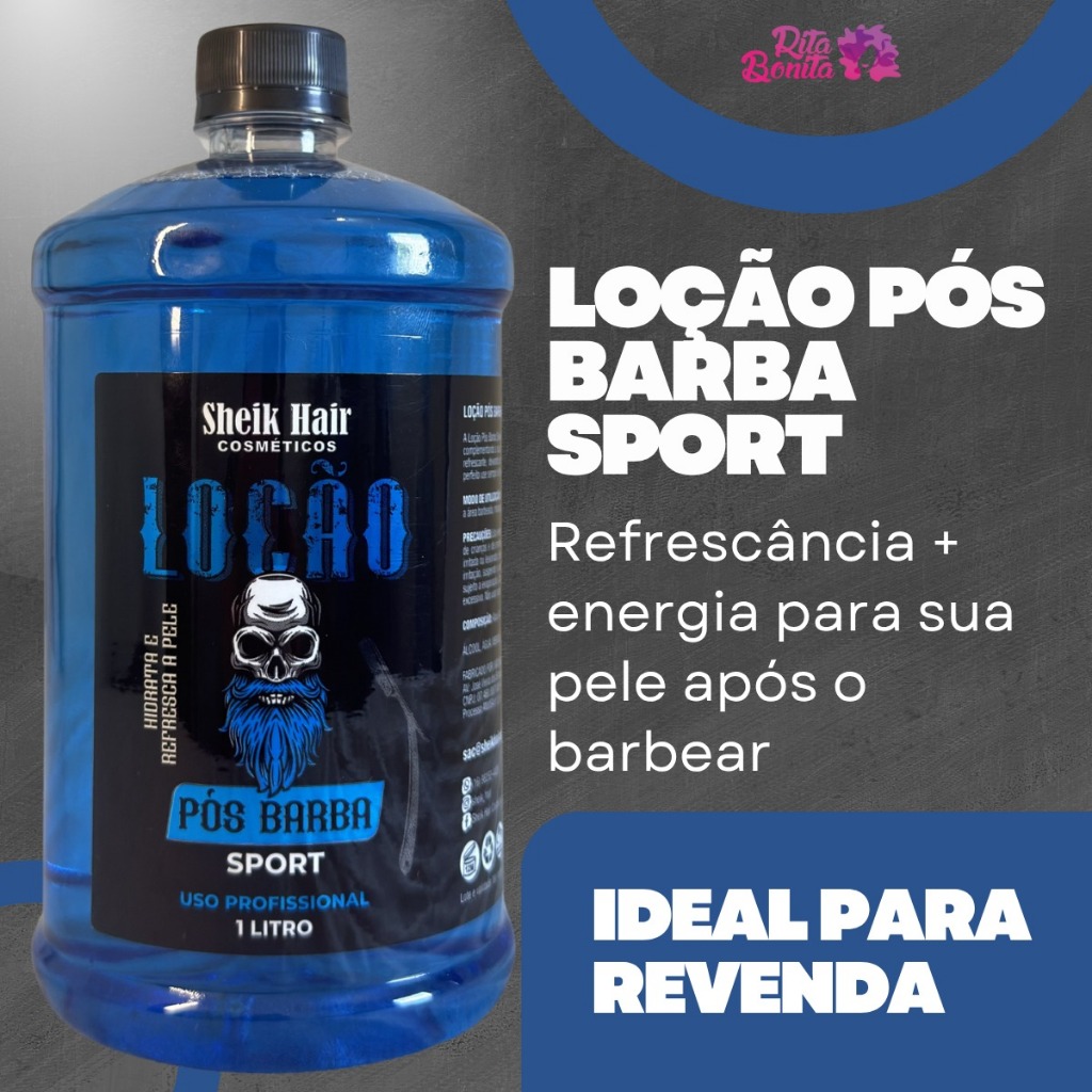 Loção Pós Barba Profissional Hidratante Masculino Sport 1L em Oferta na Shopee
