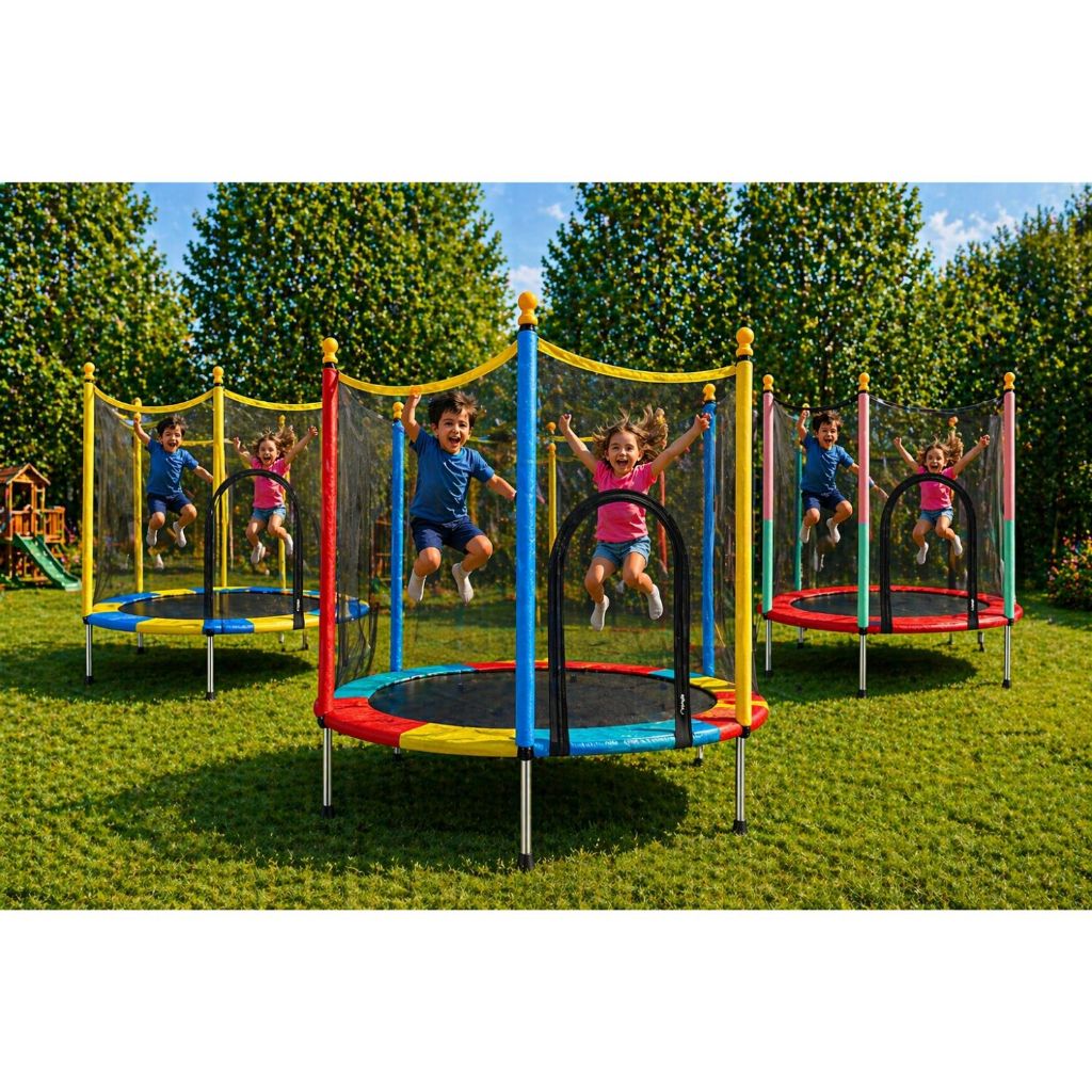 Cama Elástica Pula Pula Infantil Trampolim 1,4 metros Classic Brincar Resistente Diversão Crianças..