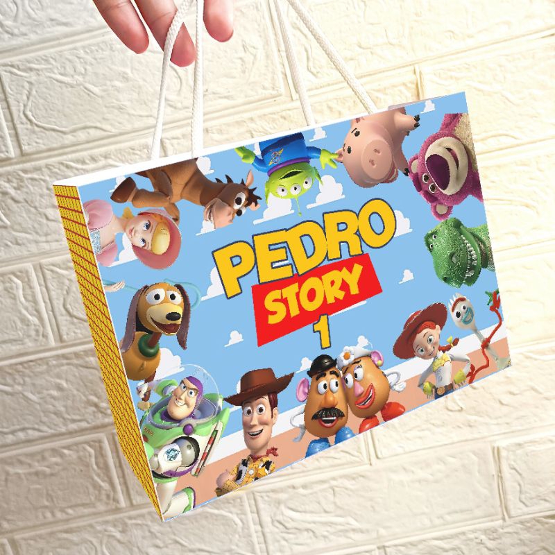 Sacolinha Toy Story personalizada Pegue e monte - lembrancinha toy story aniversário - Sacolinha toystory