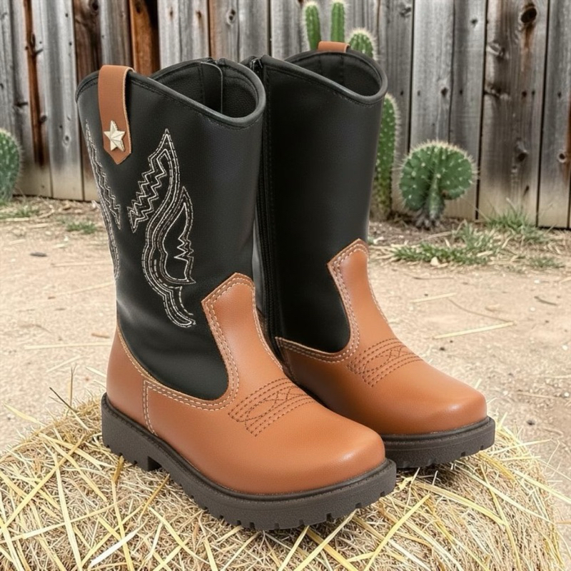 Bota Texana Infantil Menino Botinha Country Para Festa Junina Rodeio Sítio Passeio Todas as Ocasiões Estilosa