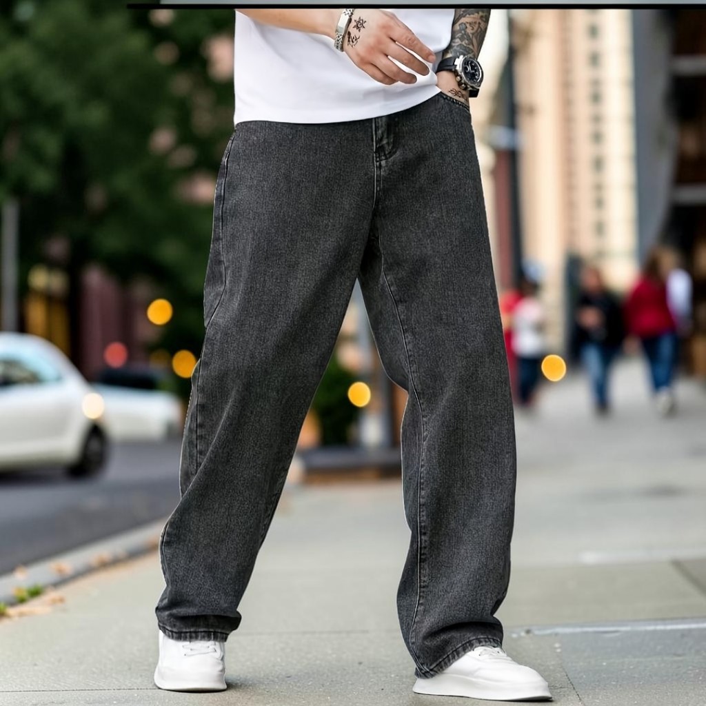 Calça Balão Calca Jeans Masculina Bag Boca Larga Streetwear