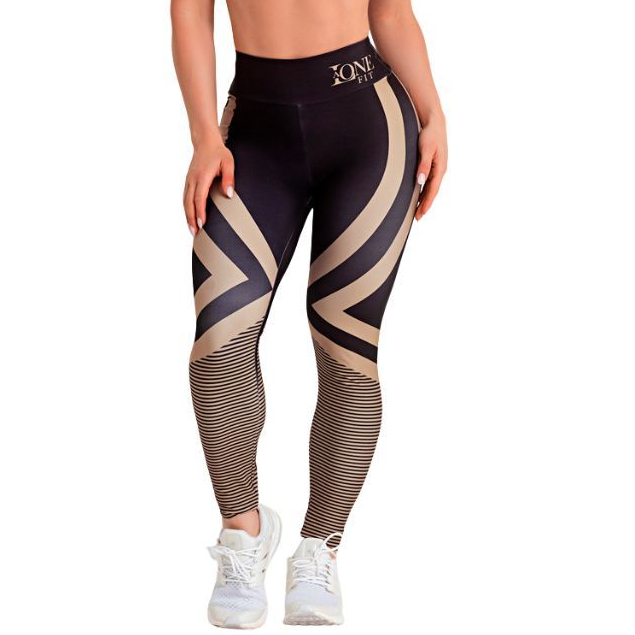 Calça Legging Feminina Academia Alta Compressão Cós Anatômico Zero transparência IPIRANGA -LAONEFIT