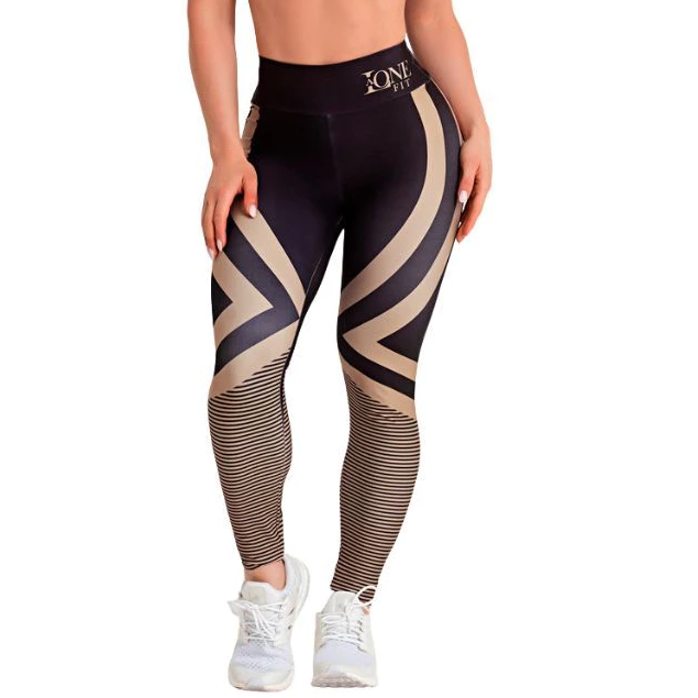 Calça Legging Feminina Academia Alta Compressão Cós Anatômico Zero transparência IPIRANGA -LAONEFIT — imagem 1
