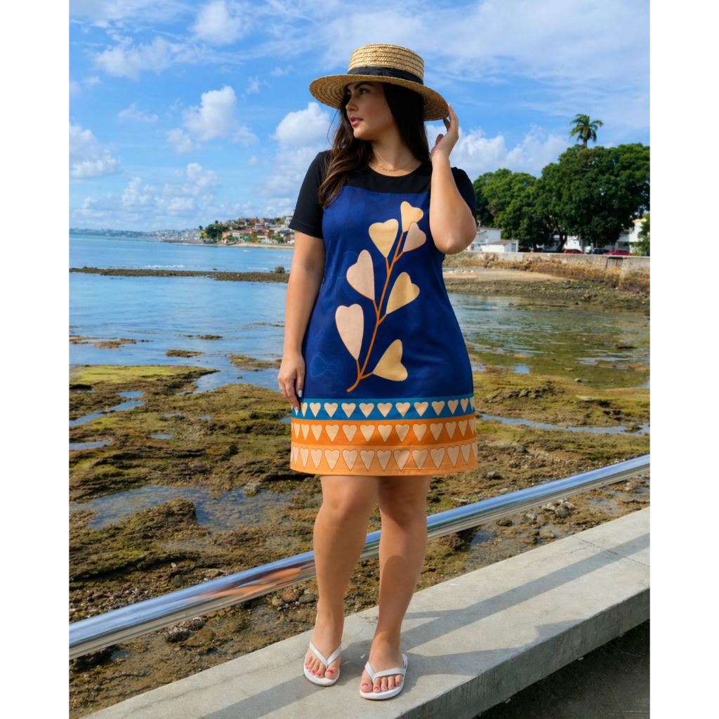Vestido Moda Evangelica no Joelho Leve Macio Comportado Elegante Moda Crente
