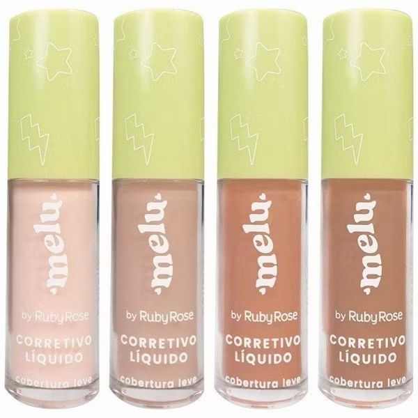 Corretivo Líquido Cobertura Leve Melu 5ml Maquiagem Ruby Rose