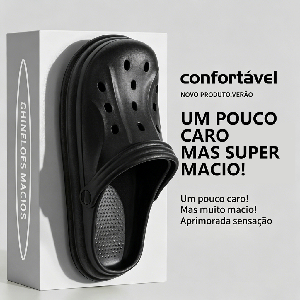 Chinelo Macio Infantil e Feminino com Furos - Conforto Total no Verão- 601