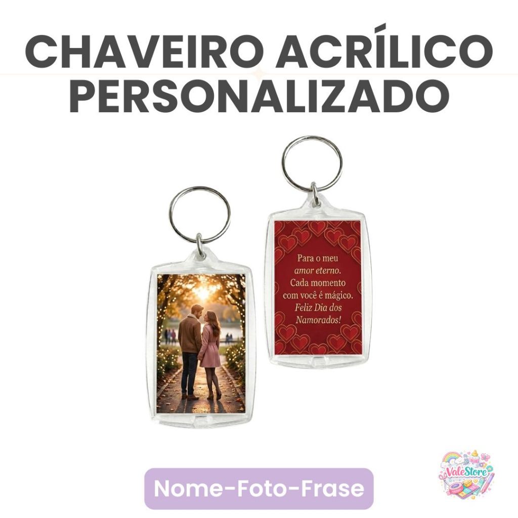 Chaveiro Acrílico Personalizado Lembrancinha Aniversário Festa Infantil Casamento Batizado Igreja