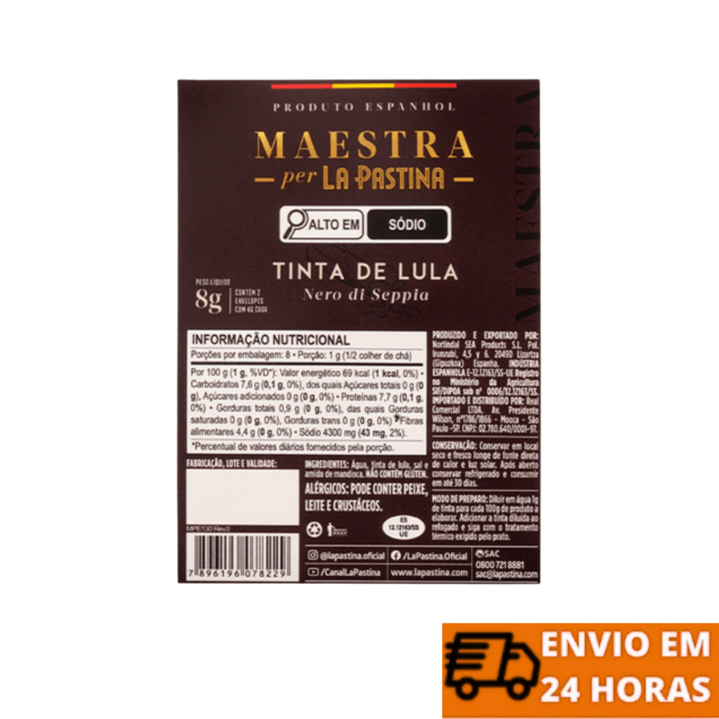 Tinta de Lula Maestra Per La Pastina 8g (2 Unds 4g cada)
