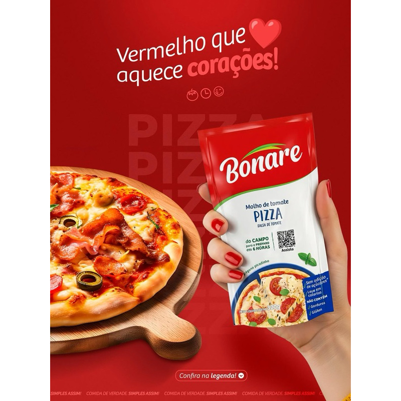 Molho De Tomate Pizza Bonare Goiás Verde 1,7kg