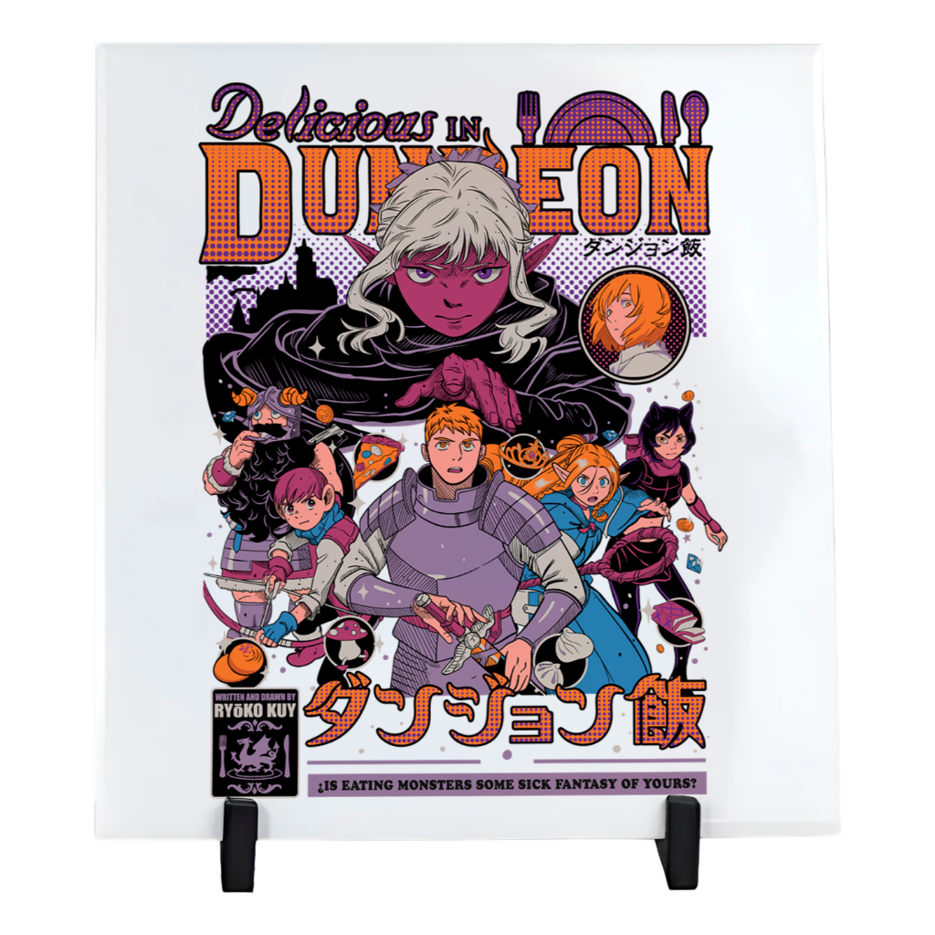 Quadro Dungeon Meshi | Azulejo Decorativo | Personalizado