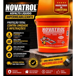 Novatrol 3,6 lt Impermeabilizante Líquido Proteção de Superfícies  Nova Tintas