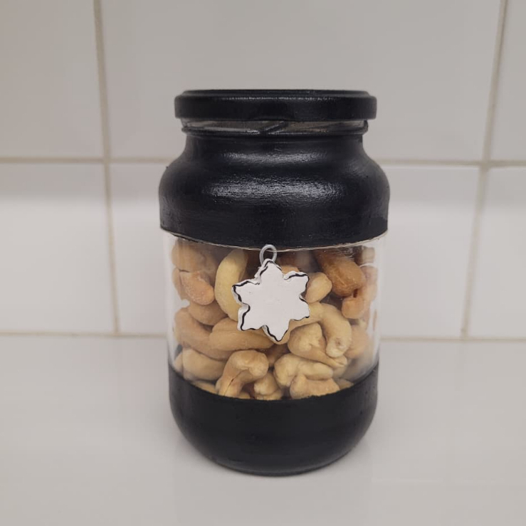 pote de vidro para mantimentos organização motivo natal Decoração
