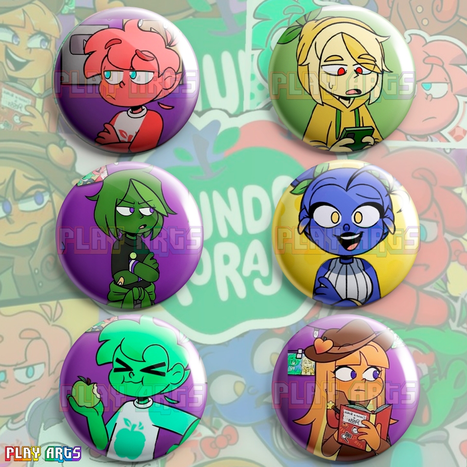 Bottons Broche Desenho Animação Mundo Torajo