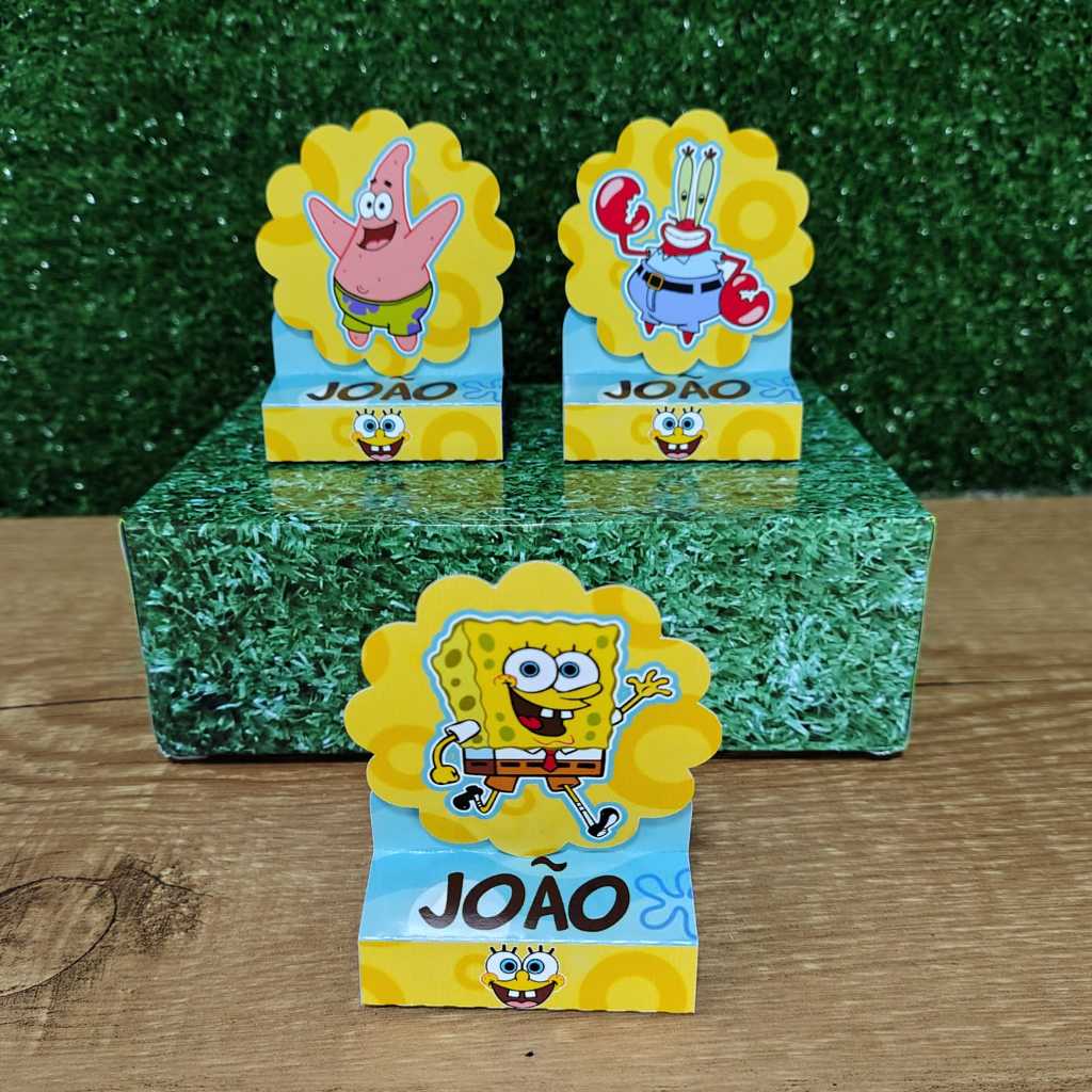 Lembrancinha Porta Bis Duplo BOB ESPONJA - Festa Infantil - Personalizados