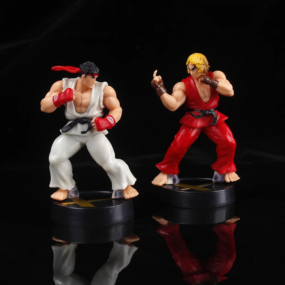 Boneco Decorativo Game Street Fighter Personagem Ryu ou Ken 9cm PVC Colecionáveis Decoração Geek