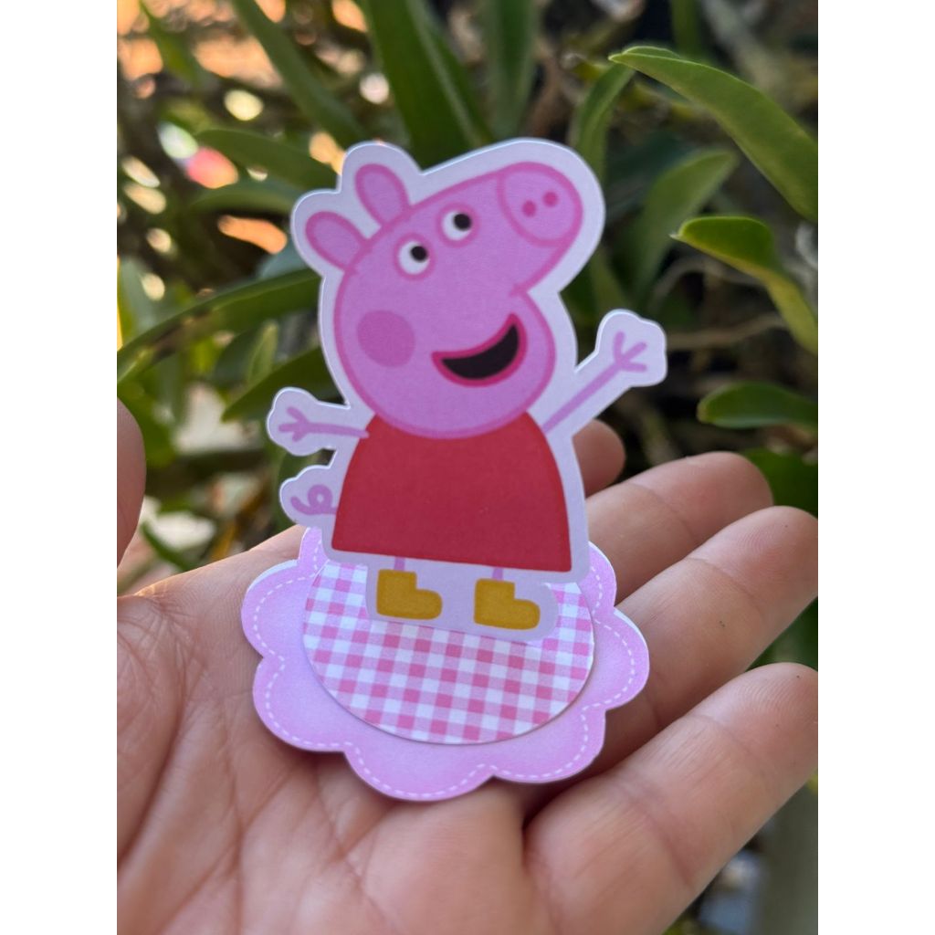 Aplique Tag Peppa Pig para Tubete, Caixinha e Latinha - 10/15/25 unidades - Papel 180g